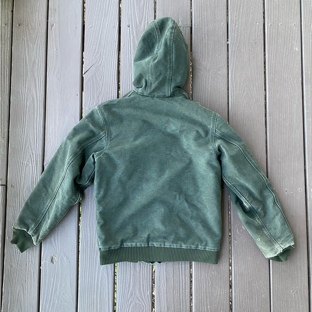 Carhartt Quilt Lined Jacket Youth XL (14/16) YYJ130 MOS Moss Green - Picture 9 of 16